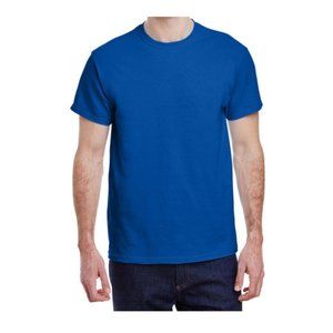🆕 GILDAN ADULT ULTRA COTTON ROUND-NECK SHORT SLEEVE T-SHIRT - ROYAL BLUE - MEN